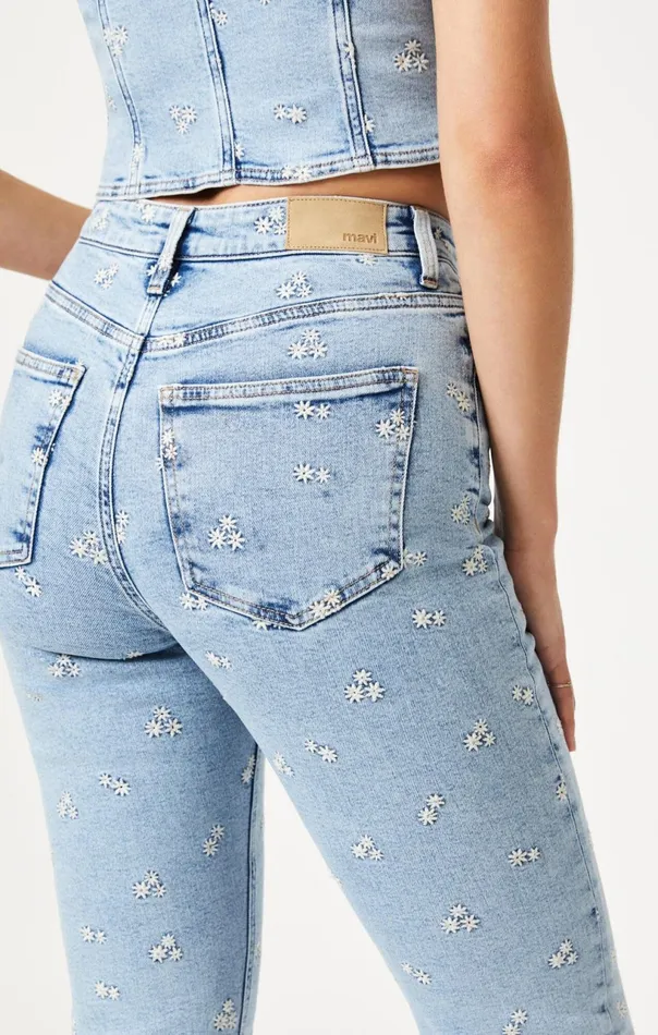 New York Straight Leg In Light Blue Bloom Women Mavi Jeans Denim New York Straight Leg In Light Blue Bloom Women Mavi Jeans Denim