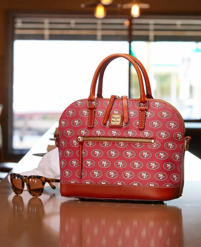 NFL 49Ers Domed Zip Satchel 49ers Woman Dooney and Bourke Satchels NFL 49Ers Domed Zip Satchel 49ers Woman Dooney and Bourke Satchels