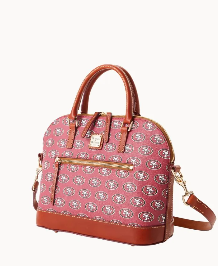 NFL 49Ers Domed Zip Satchel 49ers Woman Dooney and Bourke Satchels NFL 49Ers Domed Zip Satchel 49ers Woman Dooney and Bourke Satchels