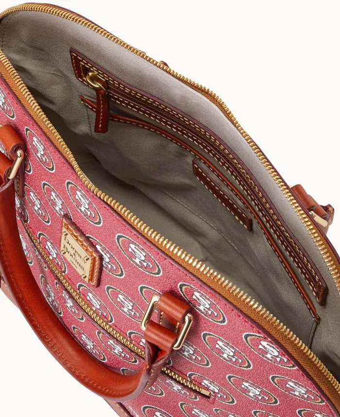NFL 49Ers Domed Zip Satchel 49ers Woman Dooney and Bourke Satchels NFL 49Ers Domed Zip Satchel 49ers Woman Dooney and Bourke Satchels