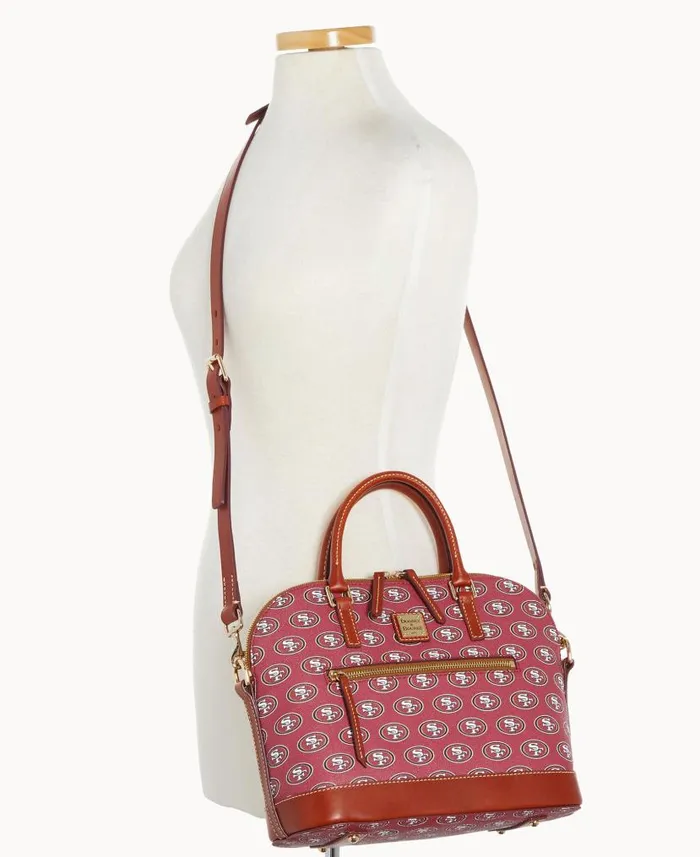NFL 49Ers Domed Zip Satchel 49ers Woman Dooney and Bourke Satchels NFL 49Ers Domed Zip Satchel 49ers Woman Dooney and Bourke Satchels