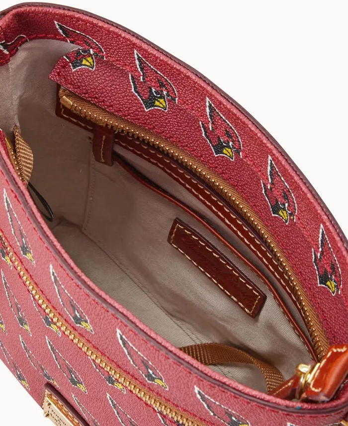 NFL AZ Cardinals Small Zip Crossbody Cardinals Woman Dooney and Bourke Crossbodies