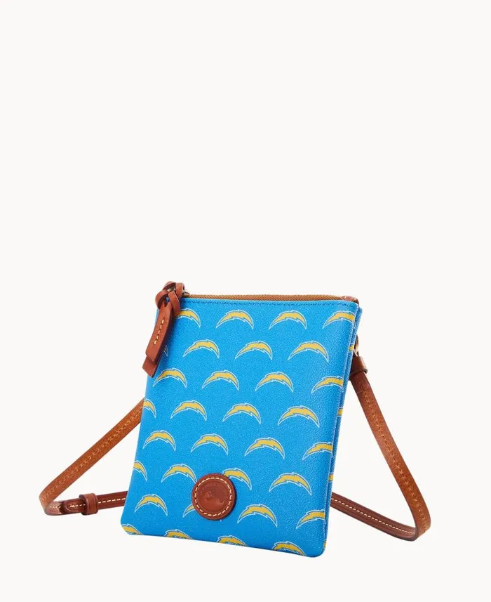 NFL Chargers Small North South Top Zip Crossbody Chargers Woman Dooney and Bourke Crossbodies NFL Chargers Small North South Top Zip Crossbody Chargers Woman Dooney and Bourke Crossbodies