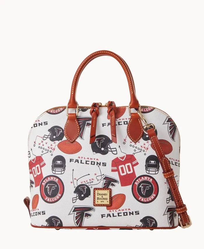 NFL Falcons Zip Zip Satchel Falcons Woman Dooney and Bourke Satchels