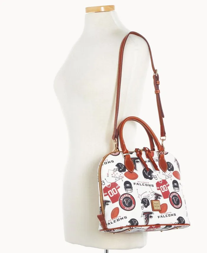 NFL Falcons Zip Zip Satchel Falcons Woman Dooney and Bourke Satchels NFL Falcons Zip Zip Satchel Falcons Woman Dooney and Bourke Satchels