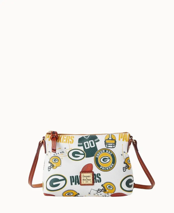 NFL Packers Crossbody Pouchette Packers Woman Dooney and Bourke Crossbodies