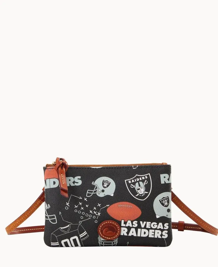 NFL Raiders Top Zip Crossbody Raiders Woman Dooney and Bourke Crossbodies