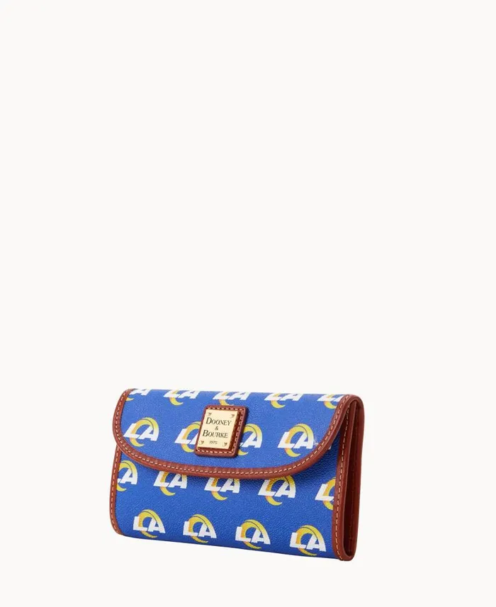 NFL Rams Continental Clutch Rams ManWoman Dooney and Bourke Wallets NFL Rams Continental Clutch Rams ManWoman Dooney and Bourke Wallets