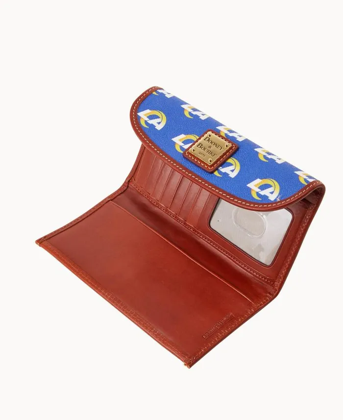 NFL Rams Continental Clutch Rams ManWoman Dooney and Bourke Wallets NFL Rams Continental Clutch Rams ManWoman Dooney and Bourke Wallets