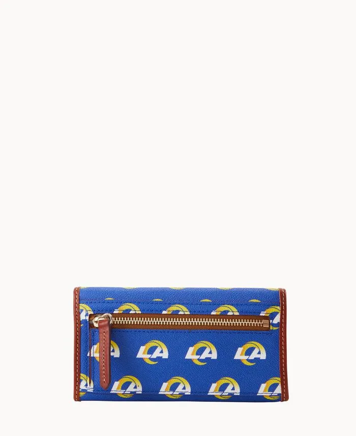 NFL Rams Continental Clutch Rams ManWoman Dooney and Bourke Wallets NFL Rams Continental Clutch Rams ManWoman Dooney and Bourke Wallets
