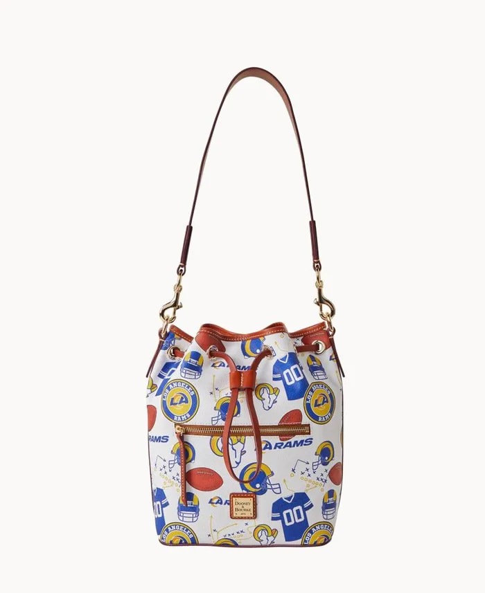 NFL Rams Drawstring Rams Woman Dooney and Bourke Shoulder Bags
