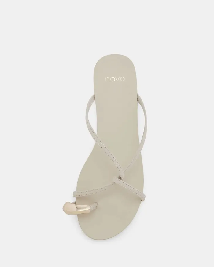NOVO Shoes Flat Sandals Women SHOSHANNA CREAM Sandals