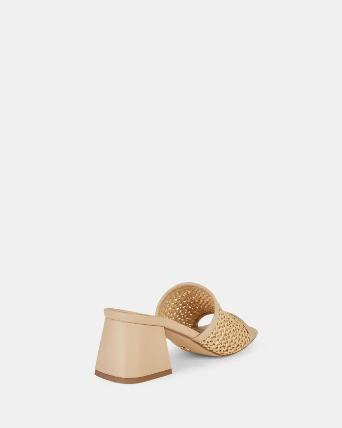 NOVO Shoes Party Women FLAMES NATURAL RAFFIA Open Toe Heels