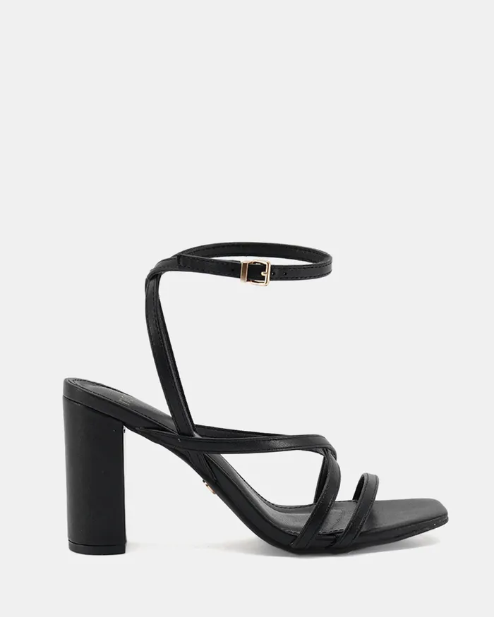 NOVO Shoes Party Women NARA BLACK Block Heels