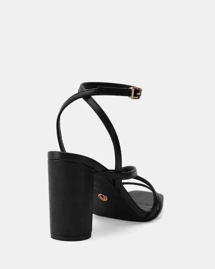 NOVO Shoes Party Women NARA BLACK Block Heels