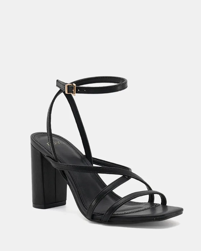 NOVO Shoes Party Women NARA BLACK Block Heels