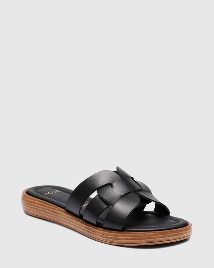 NOVO Shoes Slides Women VIASCO BLACK Flatform