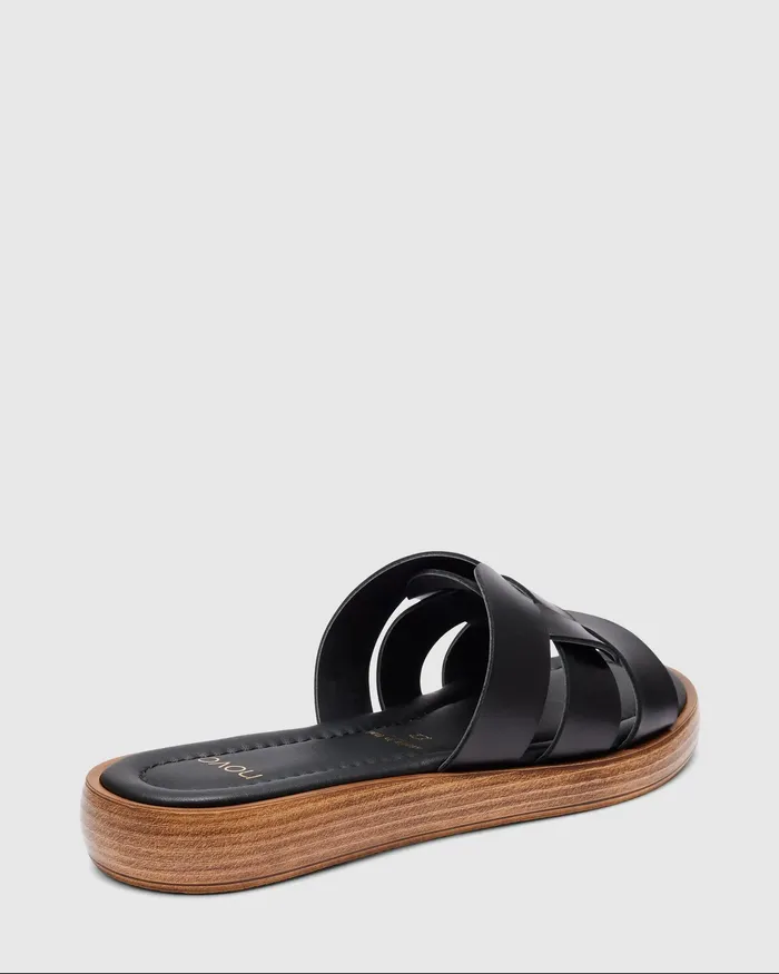 NOVO Shoes Slides Women VIASCO BLACK Flatform