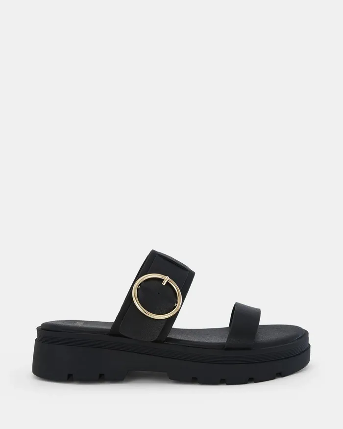 NOVO Shoes TEASE BLACK Sandals Women Slides