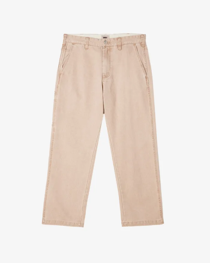 OBEY Clothing BOTTOMS Men HARDWORK CARPENTER PANT Pigment Warm Taupe