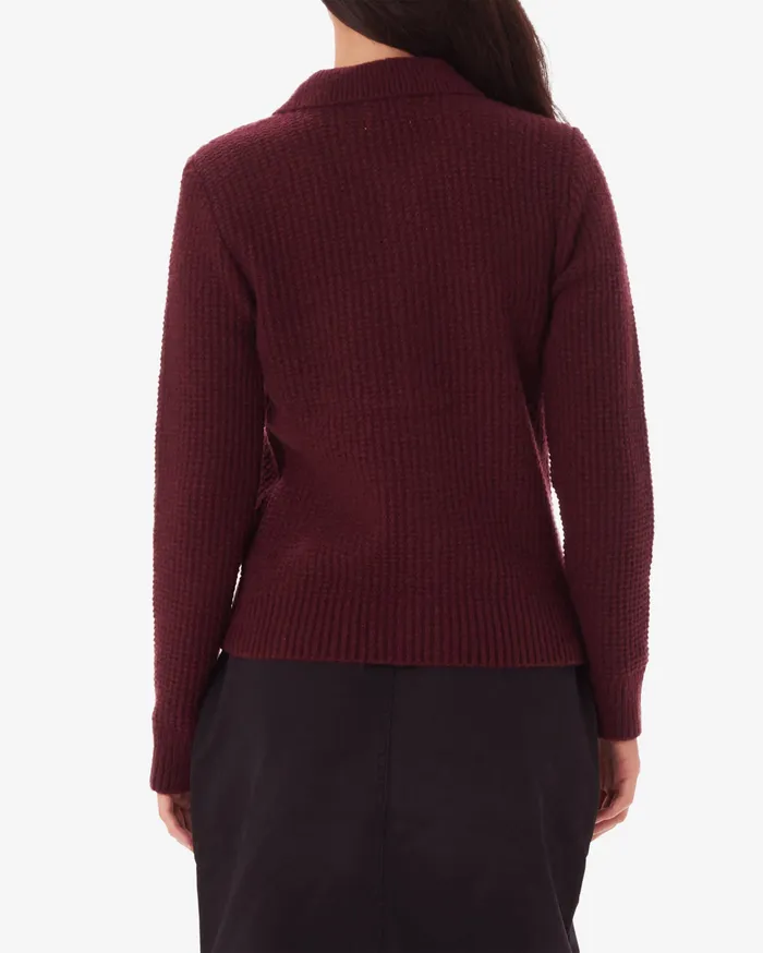 OBEY Clothing FORTUNE CARDIGAN Wine Women SWEATERS