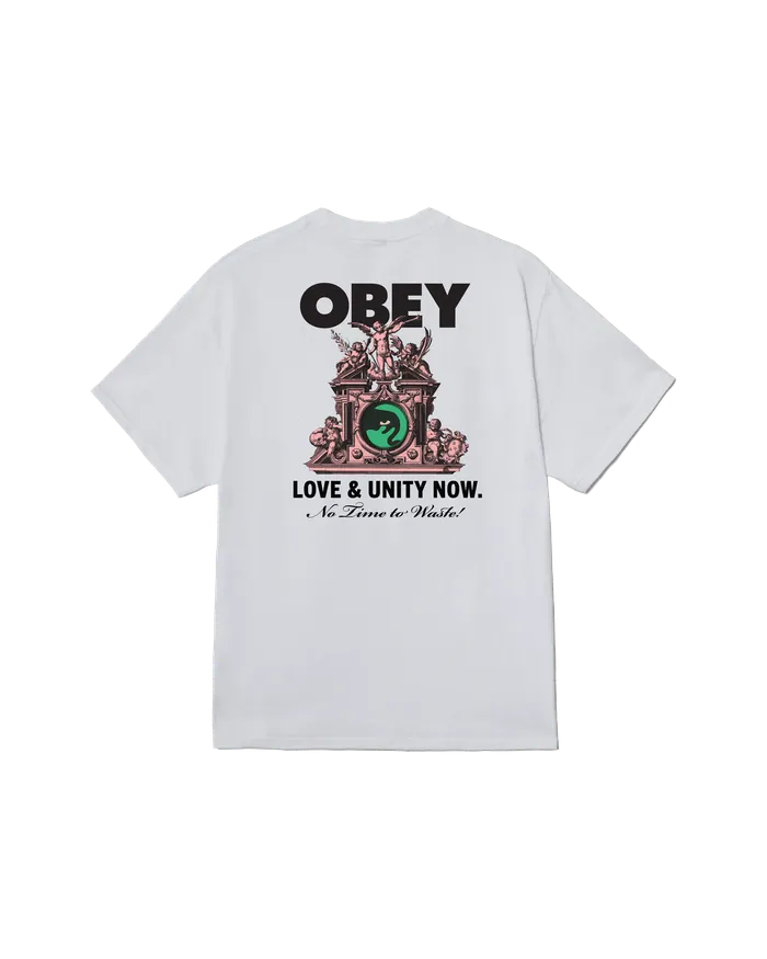 OBEY Clothing LOVE and UNITY NOW CLASSIC TSHIRT White Men TSHIRTS
