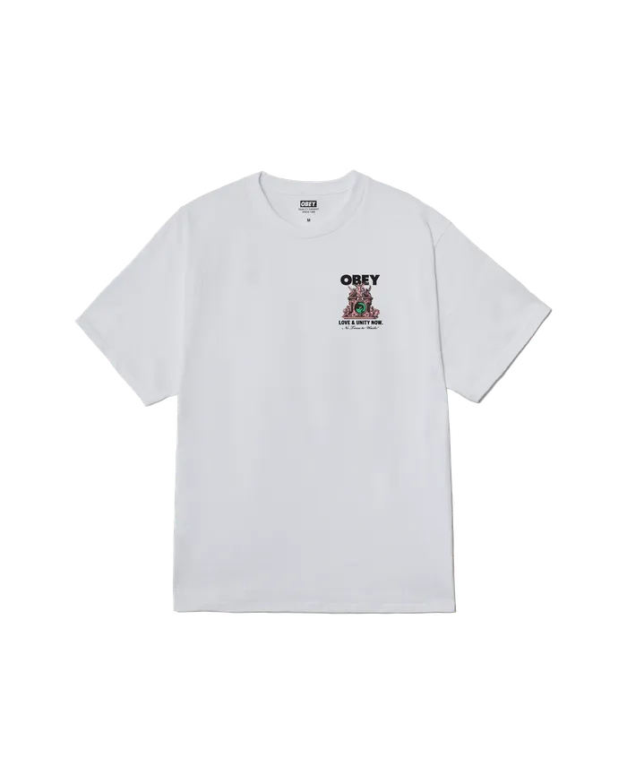 OBEY Clothing LOVE and UNITY NOW CLASSIC TSHIRT White Men TSHIRTS