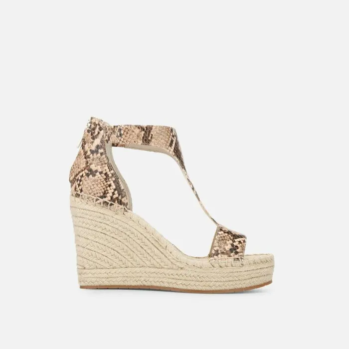 Olivia Snake TStrap Sandal Cocoa Women Kenneth Cole Sandals