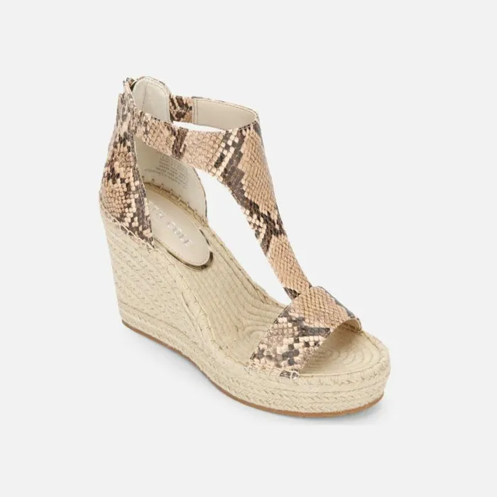 Olivia Snake TStrap Sandal Cocoa Women Kenneth Cole Sandals