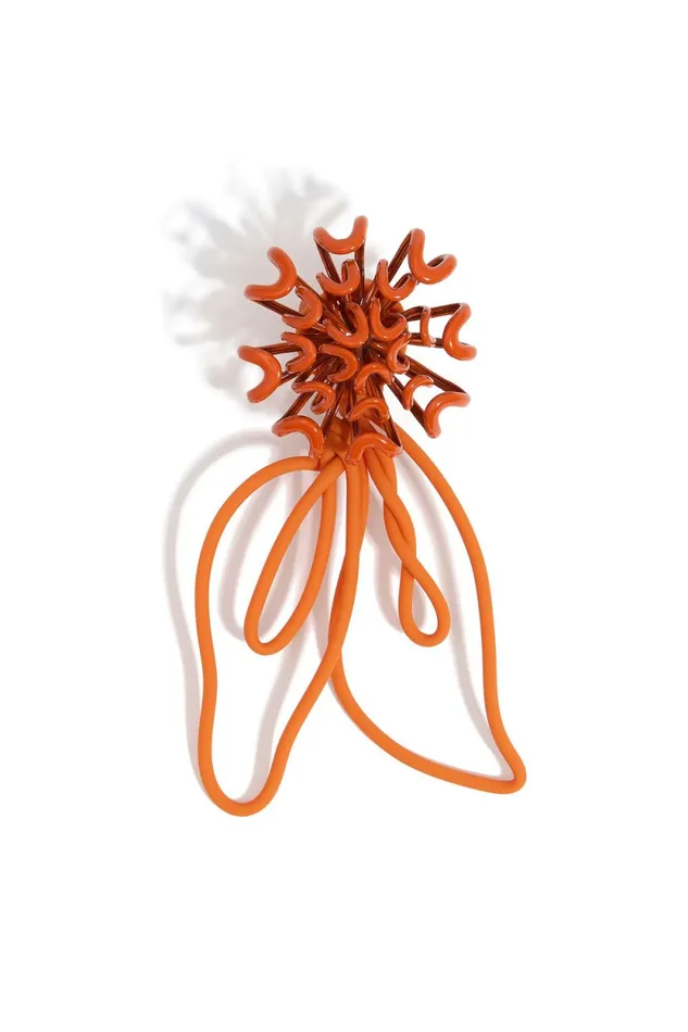 Orange Chrysanthemum And Leaves Ring Orange Women Bimba Y Lola Bimba Y Palomo