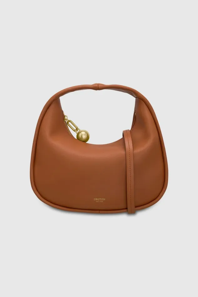 Oroton Clara Smooth Mini Bag Amber Women Mini Bags