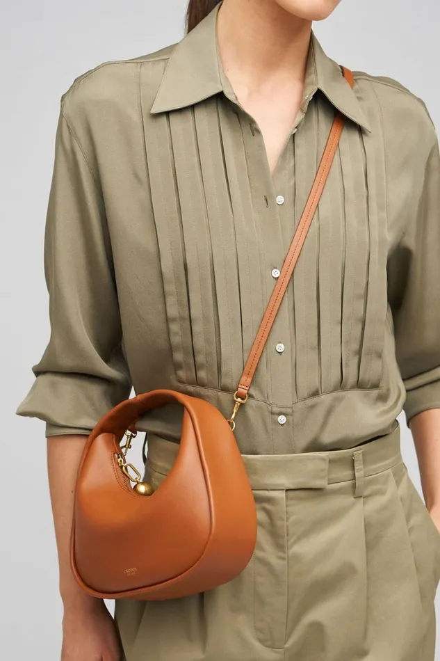 Oroton Clara Smooth Mini Bag Amber Women Mini Bags Oroton Clara Smooth Mini Bag Amber Women Mini Bags