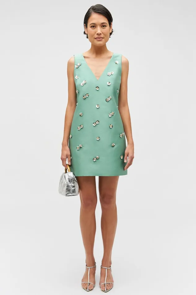 Oroton Embellished Shift Dress Mint Leaf Women Dresses Oroton Embellished Shift Dress Mint Leaf Women Dresses