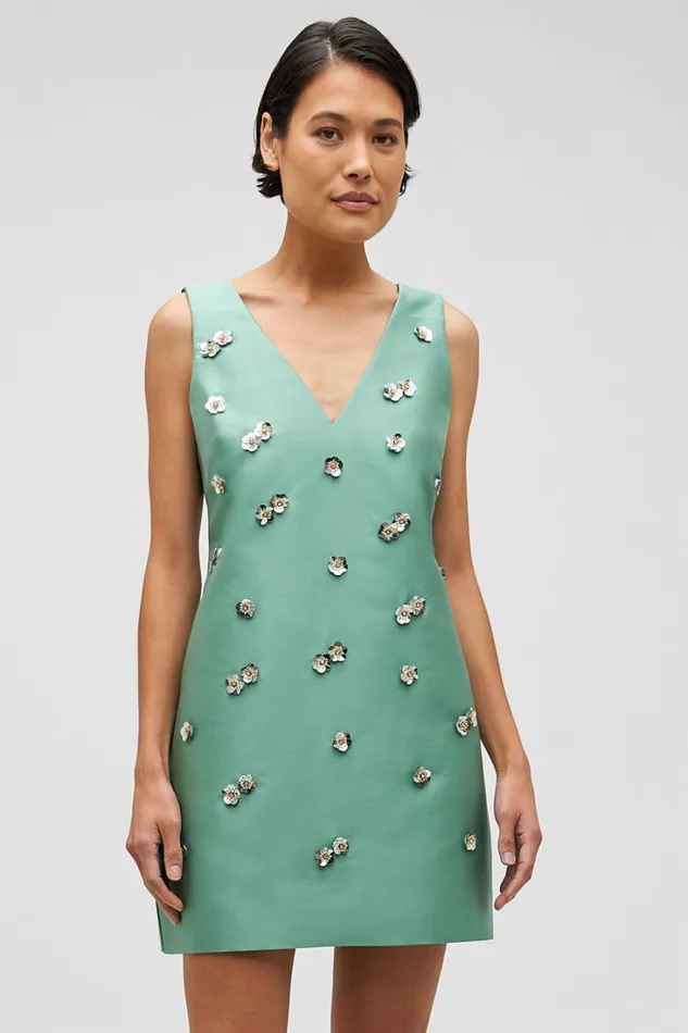 Oroton Embellished Shift Dress Mint Leaf Women Dresses Oroton Embellished Shift Dress Mint Leaf Women Dresses