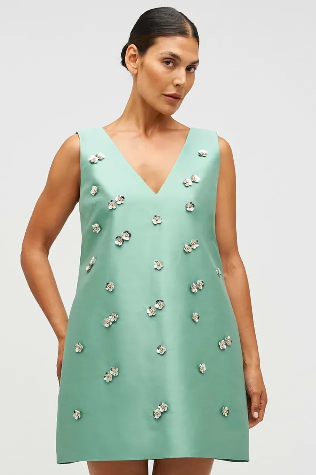 Oroton Embellished Shift Dress Mint Leaf Women Dresses Oroton Embellished Shift Dress Mint Leaf Women Dresses