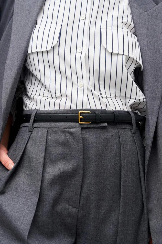 Oroton Florence 20mm Belt Black Women Belts