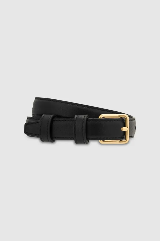 Oroton Florence 20mm Belt Black Women Belts Oroton Florence 20mm Belt Black Women Belts