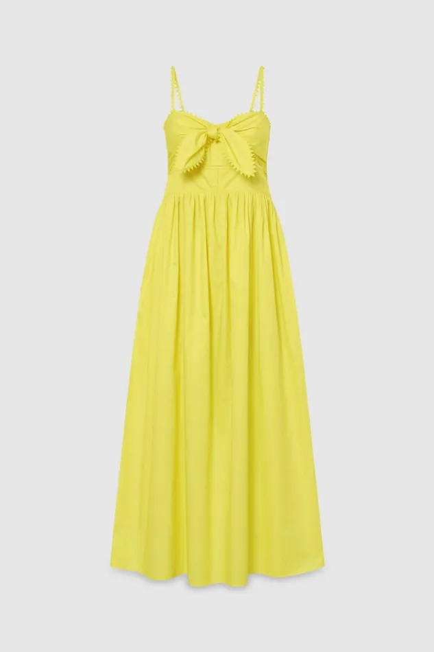 Oroton Lace Trim Sundress Vibrant Yellow Women Dresses