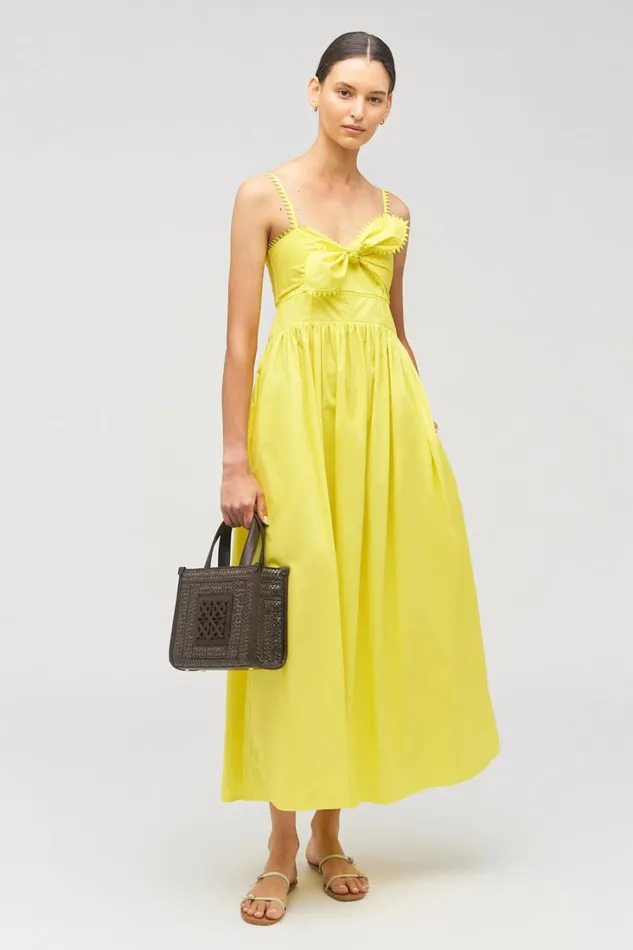 Oroton Lace Trim Sundress Vibrant Yellow Women Dresses Oroton Lace Trim Sundress Vibrant Yellow Women Dresses
