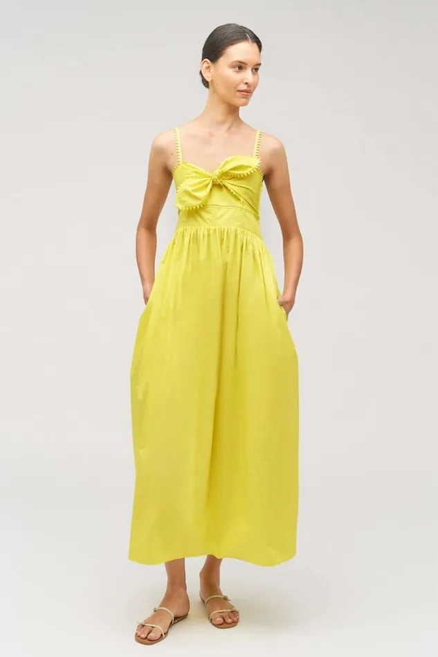 Oroton Lace Trim Sundress Vibrant Yellow Women Dresses Oroton Lace Trim Sundress Vibrant Yellow Women Dresses