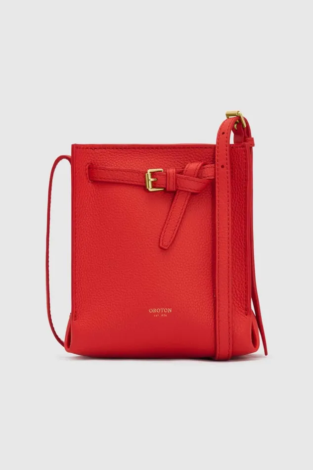 Oroton Margot Tiny Bucket Bag Chilli Pepper Women Crossbody