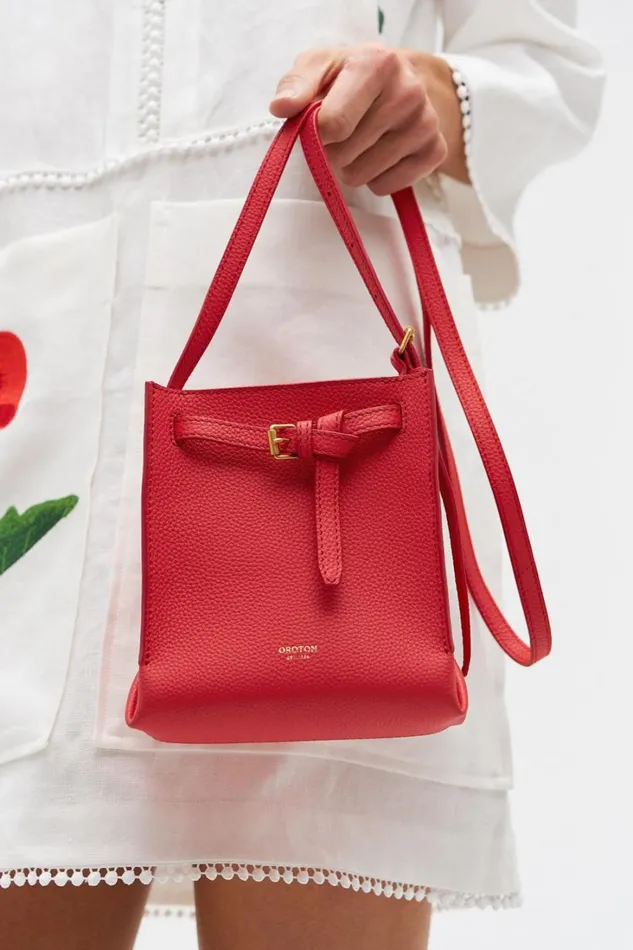 Oroton Margot Tiny Bucket Bag Chilli Pepper Women Crossbody Oroton Margot Tiny Bucket Bag Chilli Pepper Women Crossbody