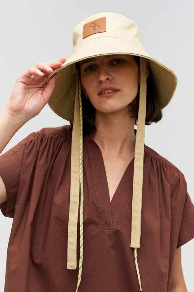 Oroton Nell Bucket Hat Wheat Women Hats Oroton Nell Bucket Hat Wheat Women Hats