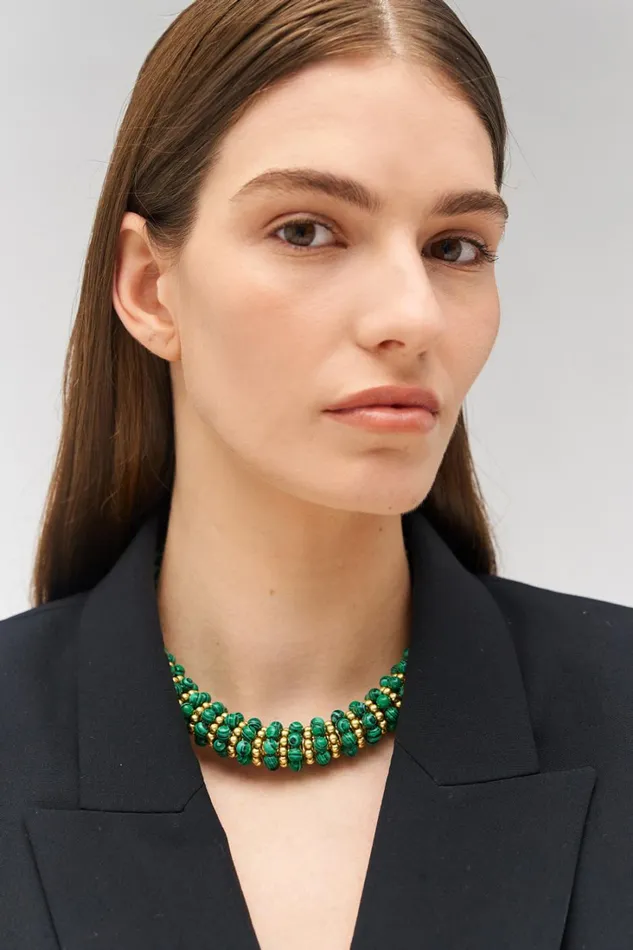 Oroton Pietra Necklace 18k Worn Goldmalachite Women Jewellery Oroton Pietra Necklace 18k Worn Goldmalachite Women Jewellery