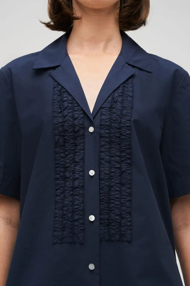 Oroton Posy Ruffle Camp Shirt North Sea Women Tops Oroton Posy Ruffle Camp Shirt North Sea Women Tops