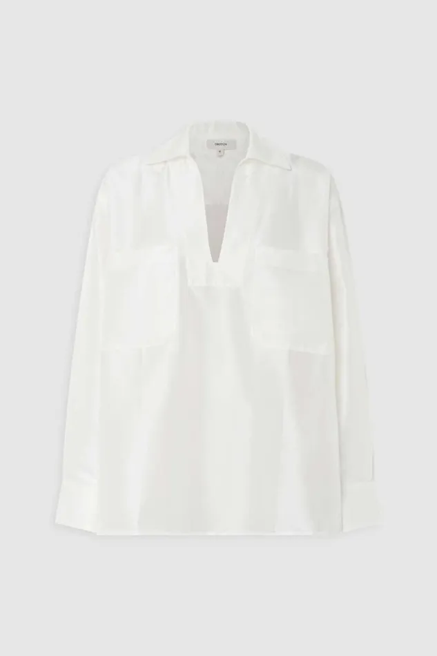 Oroton Tunic Shirt Antique White Women Tops