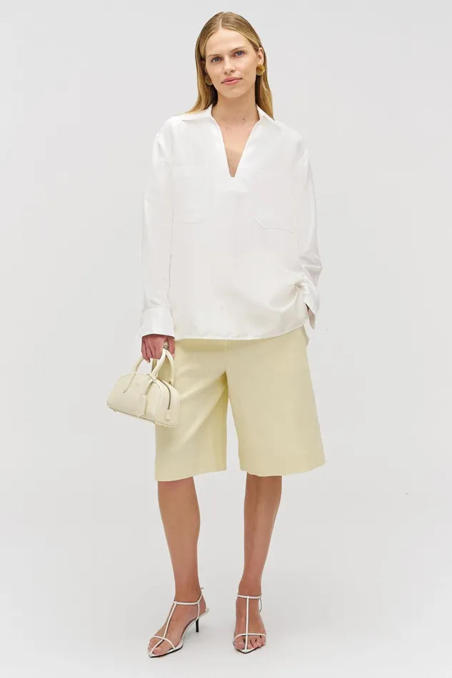 Oroton Tunic Shirt Antique White Women Tops Oroton Tunic Shirt Antique White Women Tops
