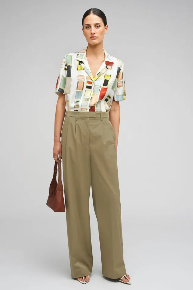 Oroton Vintage Ribbon Camp Shirt Multi Women Tops Oroton Vintage Ribbon Camp Shirt Multi Women Tops