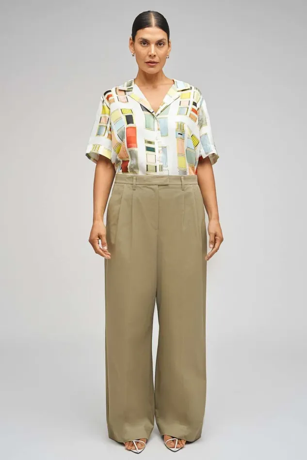 Oroton Vintage Ribbon Camp Shirt Multi Women Tops Oroton Vintage Ribbon Camp Shirt Multi Women Tops
