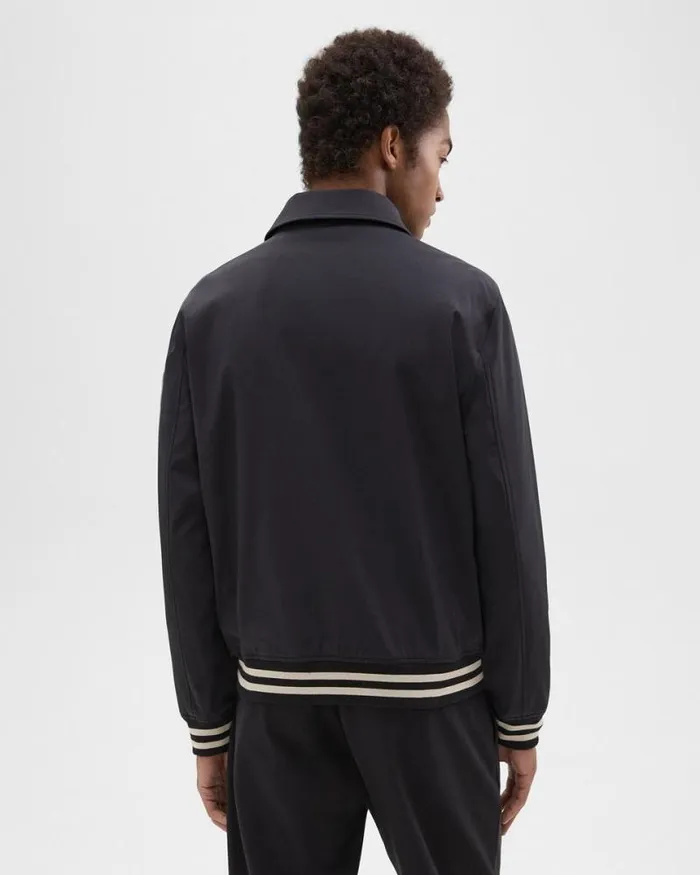 Outerwear Men Theory Varsity Jacket In Neoteric Black Outerwear Men Theory Varsity Jacket In Neoteric Black